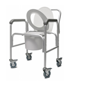 aluminum 3 in 1 commode with backrest