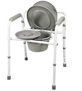 lumex folding steel commode
